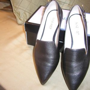 Nine West Andsey Black Metallic Loafer